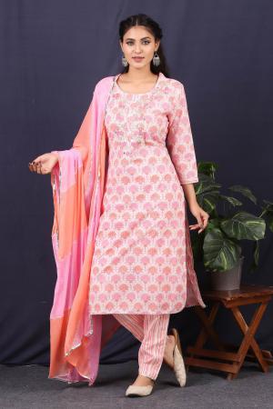 Pink multicolor suit set