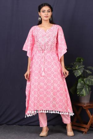 Pink kaftan set