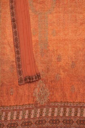 orange silk suit set