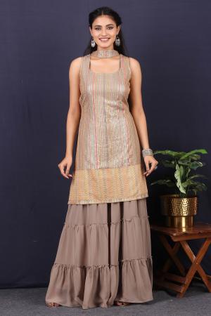 Brown palazzo set