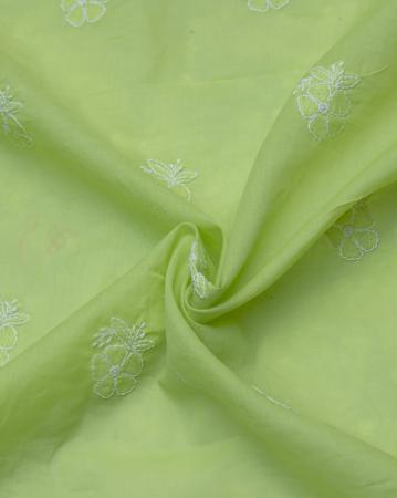 Green chikan unstitched kurta with gota work