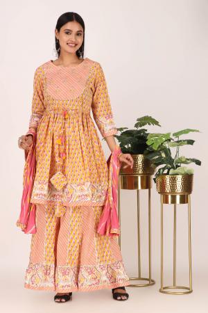 Yellow gharara set