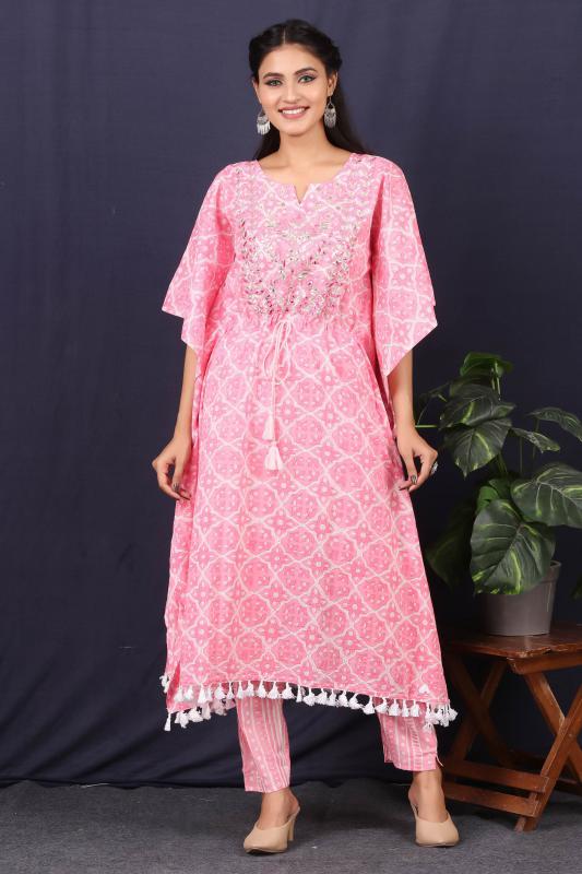 Pink kaftan set